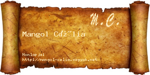 Mangol Célia névjegykártya